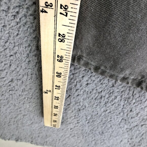 Vintage Lee Riveted Jeans Women's 14 Short Gray Tapered High Waist Mom 90's USA - Picture 6 of 9